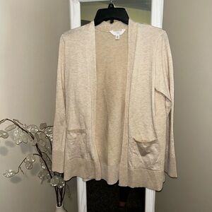 🍂Time and Tru Beige Open Front Cardigan